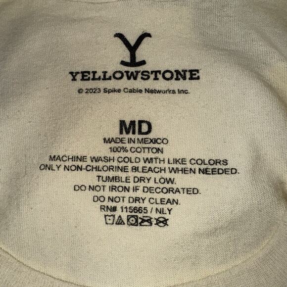 Yellowstone TV Rip Wheeler MED Unisex SS Cotton T-Shirt Yellow Tee Beth Dutton - Picture 3 of 3